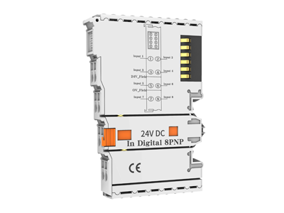 IR-L10-0800P插片式I/O，8通道PNP型数字量输入模块，体积小巧，便于安装。