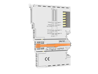 IR-L10-1600P插片式I/O，16通道PNP型数字量输入模块，体积小巧，便于安装