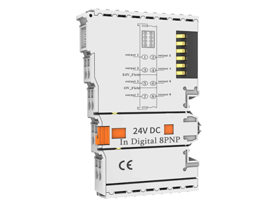 IR-L10-0008P插片式I/O，8通道PNP型数字量输出模块，体积小巧，便于安装
