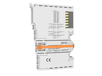 IR-L10-0016P插片式I/O，16通道PNP型数字量输出模块，体积小巧，便于安装