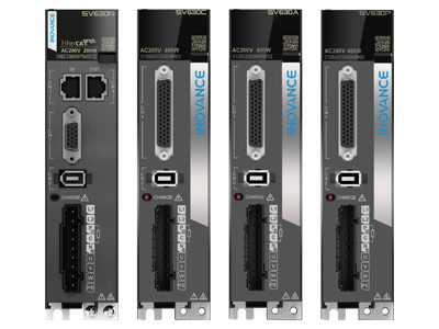 SV630 系列伺服是汇川技术研制的高性能中小功率的交流伺服产品。该系列产品功率范围为0.05kW ~ 7.5kW，采用以太网通讯接口，支持EtherCAT 、Modbus、CANopen 和CANlink 等通信协议，采用对应的通信接口，配合上位机可实现多台伺服驱动器联网运行。